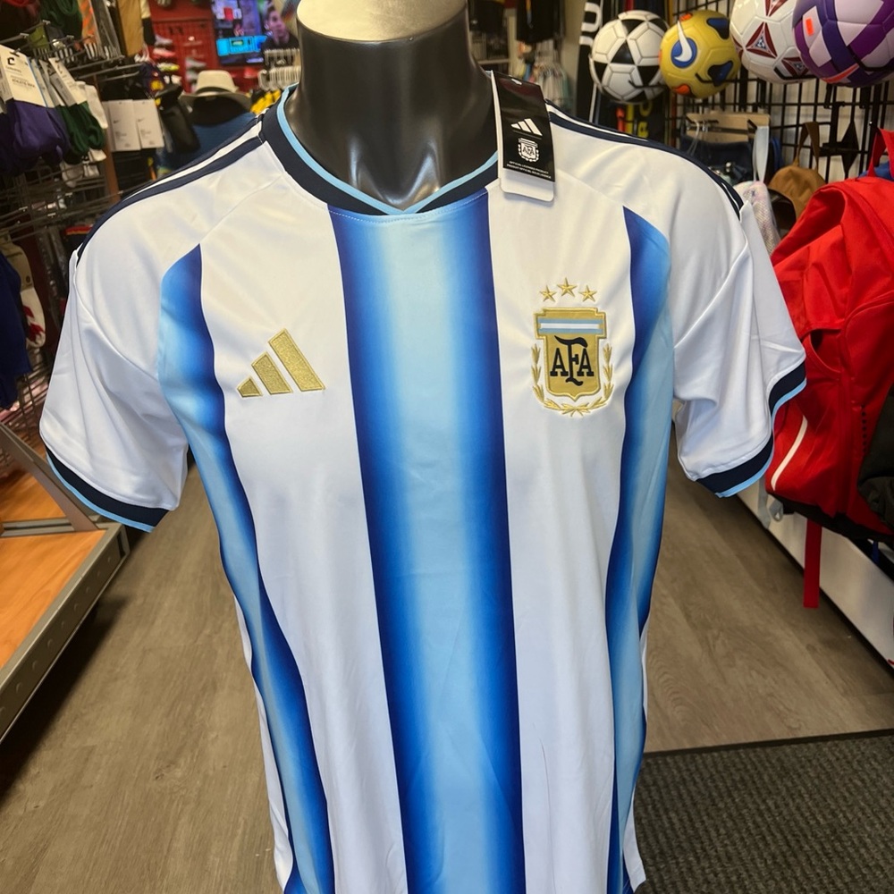 Adidas AFA Striped Blue and White Jersey